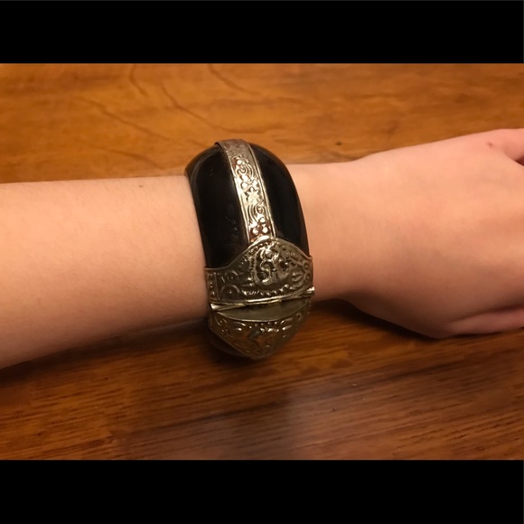 Rare Bovine black and silver band bracelet - Picture 2 of 3